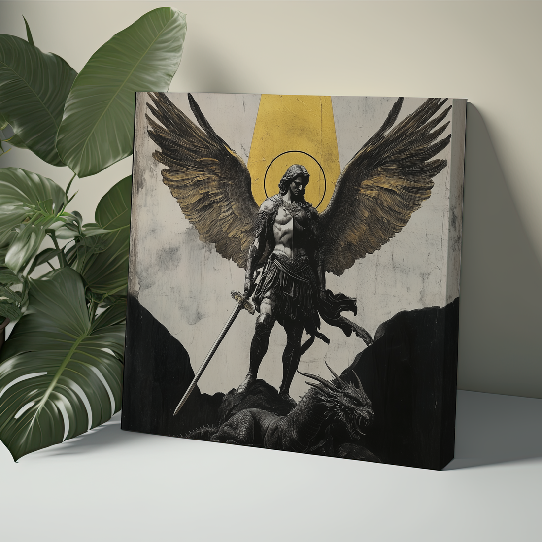 Saint Michael & The Dragon Gallery Canvas Wall Art Print